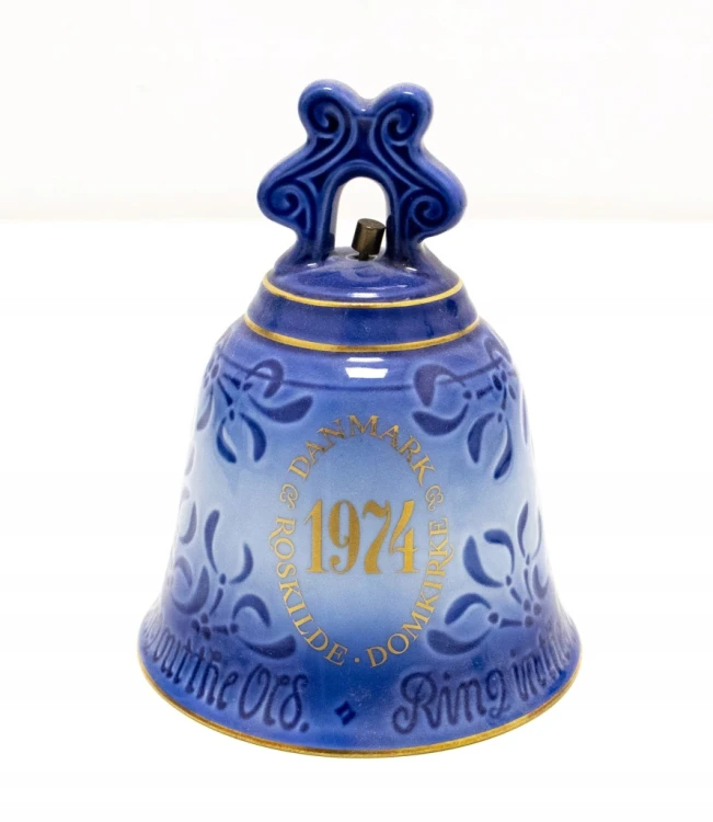STARY PORCELANOWY DZWONEK, KATEDRA ROSKILDE, DANIA 1974