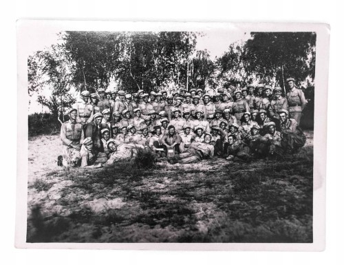 STARA FOTOGRAFIA - OBÓZ, 6 KAMPANIA JUNACKICH HUFCÓW PRACY, DĄBIE 1938