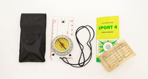 STARY KOMPAS FLUIDOWY SPORT 4, PRL LATA 80