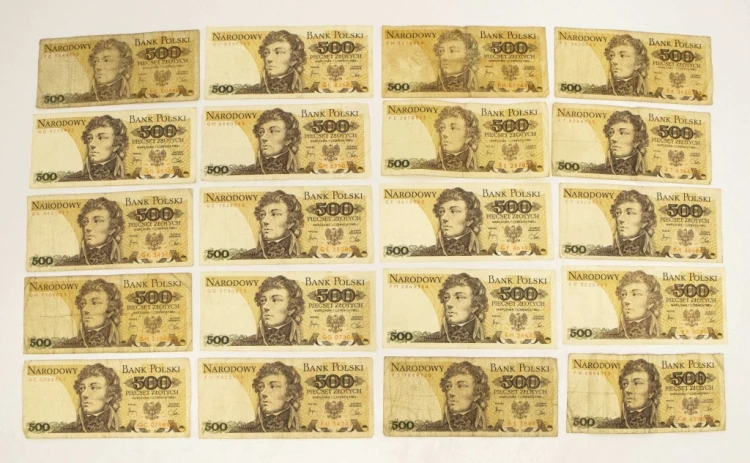 ZESTAW BANKNOTÓW PRL 500 ZŁ (NR 16)