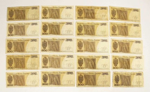 ZESTAW BANKNOTÓW PRL 500 ZŁ (NR 16)