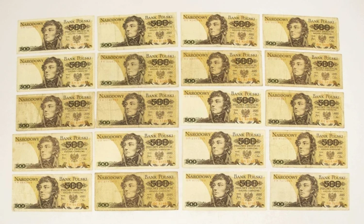 ZESTAW BANKNOTÓW PRL 500 ZŁ (NR 15)
