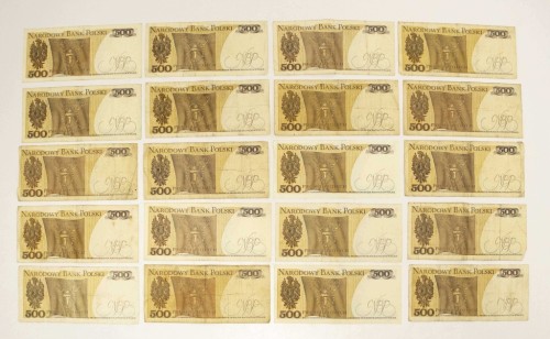 ZESTAW BANKNOTÓW PRL 500 ZŁ (NR 15)