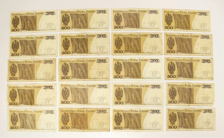 ZESTAW BANKNOTÓW PRL 500 ZŁ (NR 15)