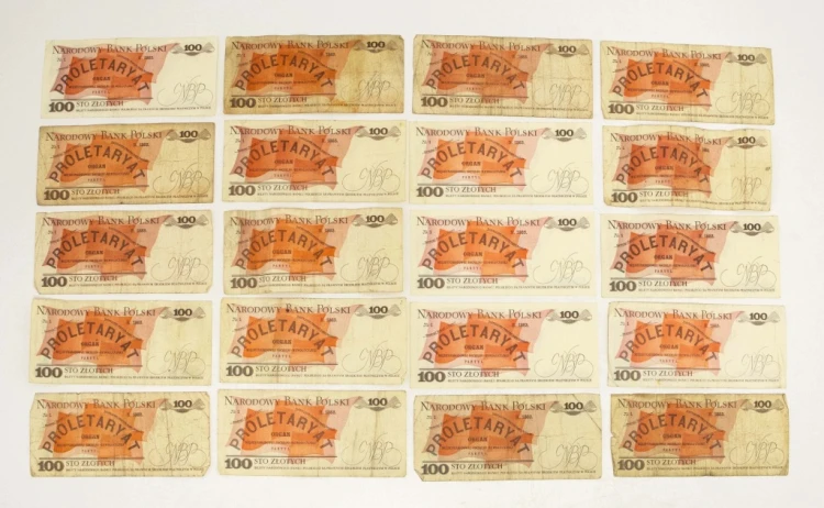 ZESTAW BANKNOTÓW PRL 100 ZŁ (NR 22)