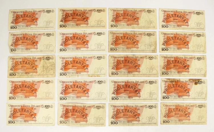 ZESTAW BANKNOTÓW PRL 100 ZŁ (NR 21)