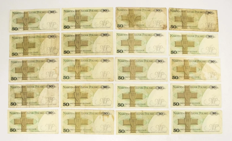 ZESTAW BANKNOTÓW PRL 50 ZŁ (NR 35)