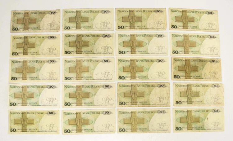 ZESTAW BANKNOTÓW PRL 50 ZŁ (NR 34)