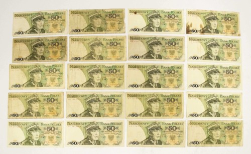 ZESTAW BANKNOTÓW PRL 50 ZŁ (NR 33)