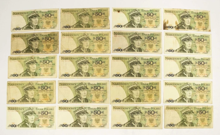 ZESTAW BANKNOTÓW PRL 50 ZŁ (NR 33)