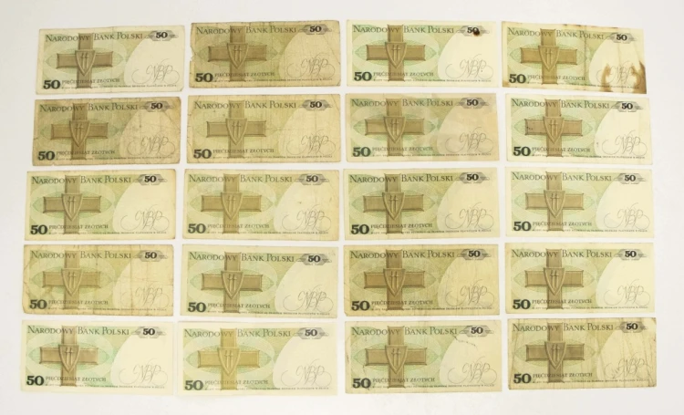 ZESTAW BANKNOTÓW PRL 50 ZŁ (NR 33)