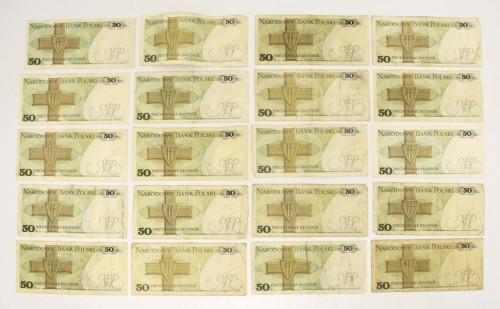 ZESTAW BANKNOTÓW PRL 50 ZŁ (NR 32)