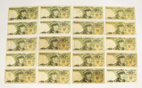 ZESTAW BANKNOTÓW PRL 50 ZŁ (NR 31)