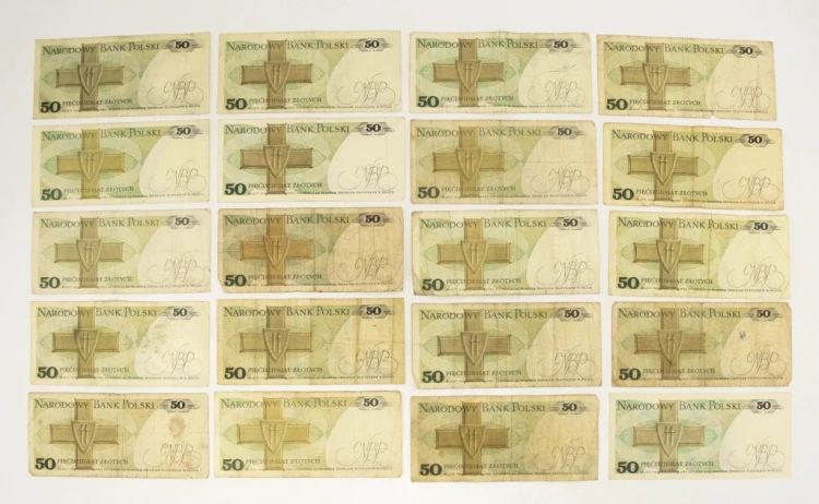 ZESTAW BANKNOTÓW PRL 50 ZŁ (NR 31)