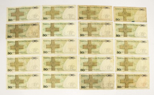 ZESTAW BANKNOTÓW PRL 50 ZŁ (NR 30)