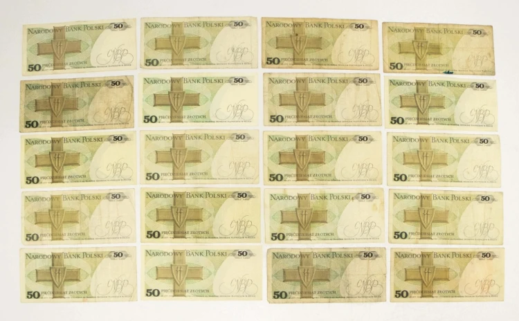 ZESTAW BANKNOTÓW PRL 50 ZŁ (NR 30)