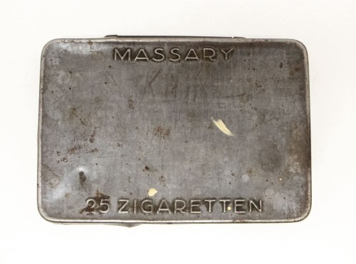 STARA METALOWA PUSZKA PAPIEROSY MASSARY, BERLIN NIEMCY, I POŁOWA XX WIEKU
