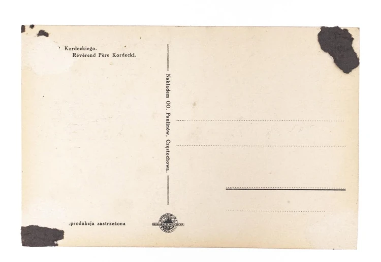 CZĘSTOCHOWA - JASNA GÓRA, POMNIK KSIĘDZA KORDECKIEGO II RP