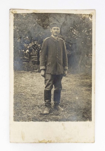 STARA FOTOGRAFIA - POLAK W MUNDURZE PRUSKIM 1917