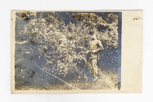 STARA FOTOGRAFIA - POLAK W MUNDURZE PRUSKIM 1921