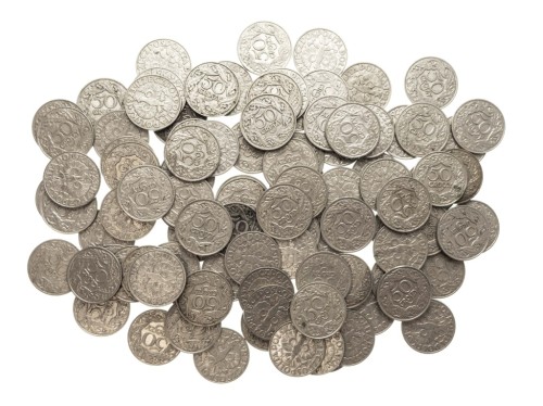 ZESTAW MONET 50 GROSZY 1923 (100 sztuk)