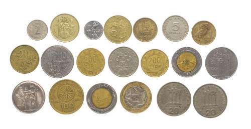 ZESTAW MONET OBIEGOWYCH - WŁOCHY, GRECJA, CYPR I MALTA (NR 18)