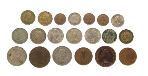 ZESTAW MONET OBIEGOWYCH - WIELKA BRYTANIA I IRLANDIA (NR 25)