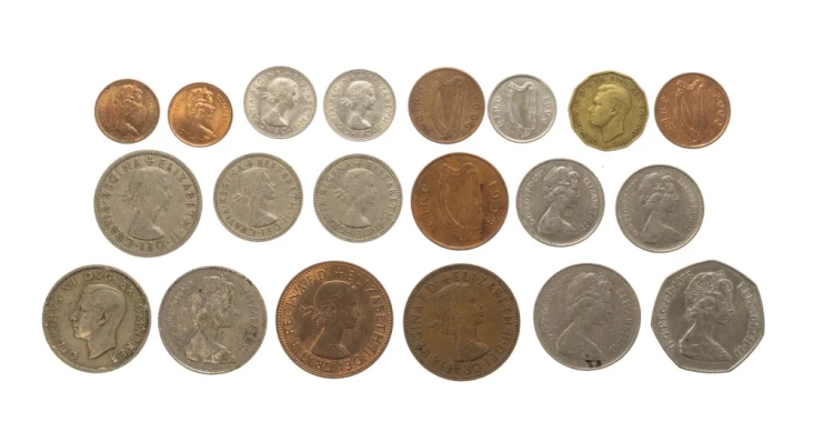ZESTAW MONET OBIEGOWYCH - WIELKA BRYTANIA I IRLANDIA (NR 8)