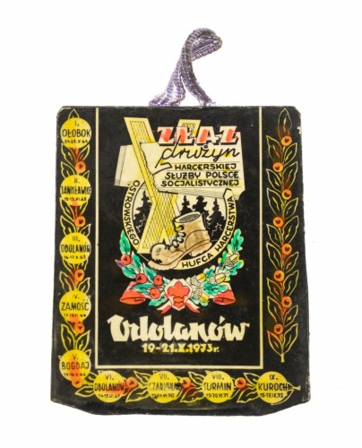 PLAKIETKA HARCERSKA ZHP, HUFIEC OSTROWSKI, ODOLANÓW 1973