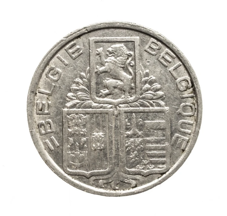 Belgia, Leopold III, 5 franków Legenda „BELGIE - BELGIQUE”, 1939 rok.