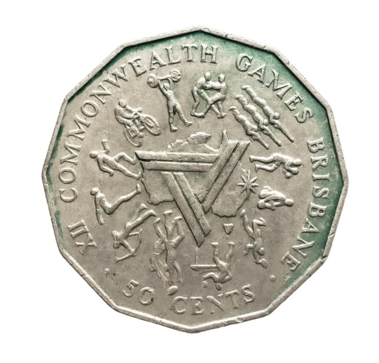 Australia, Elżbieta II, 50 centów XII Igrzyska Wspólnoty Narodów, 1982 rok.