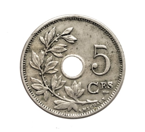 Belgia, Leopold II, 5 centymów, 1904 rok.
