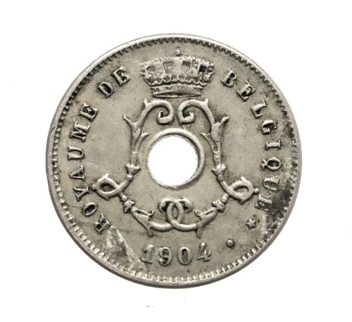 Belgia, Leopold II, 5 centymów, 1904 rok.