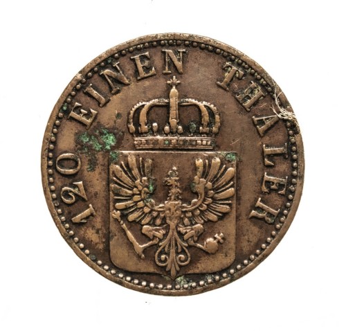 Niemcy, Prusy, Wilhelm I 1861-88, 3 fenigi, 1867 rok.