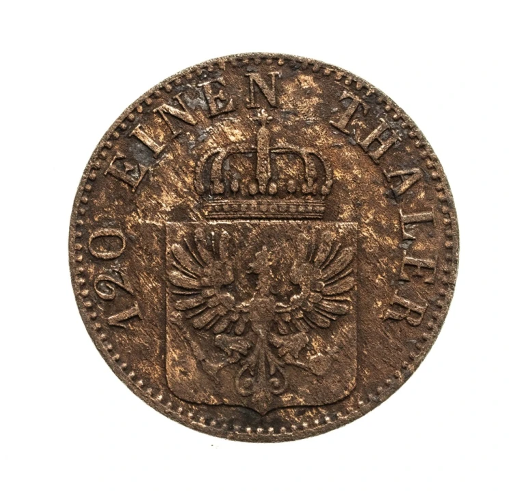 Niemcy, Prusy, Wilhelm I 1861-88, 3 fenigi, 1862 rok.