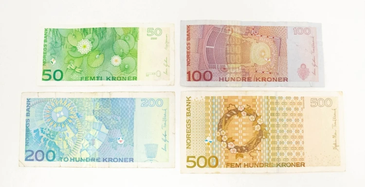 NORWEGIA, ZESTAW 4 BANKNOTÓW 2000-2012