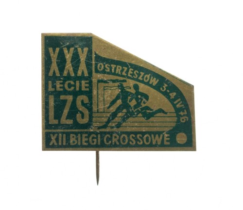 ODZNAKA 12 BIEGI CROSSOWE, 30 LAT LZS, OSTRZESZÓW 1976