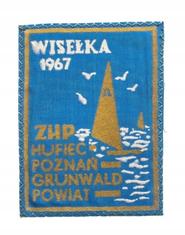 NASZYWKA HARCERSKA - HUFIEC POZNAŃ GRUNWALD, WISEŁKA 1967