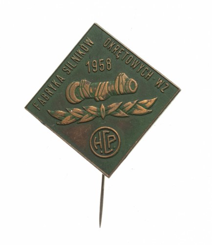 ODZNAKA HCP CEGIELSKI POZNAŃ, FABRYKA SILNIKÓW OKRĘTOWYCH W2 1958