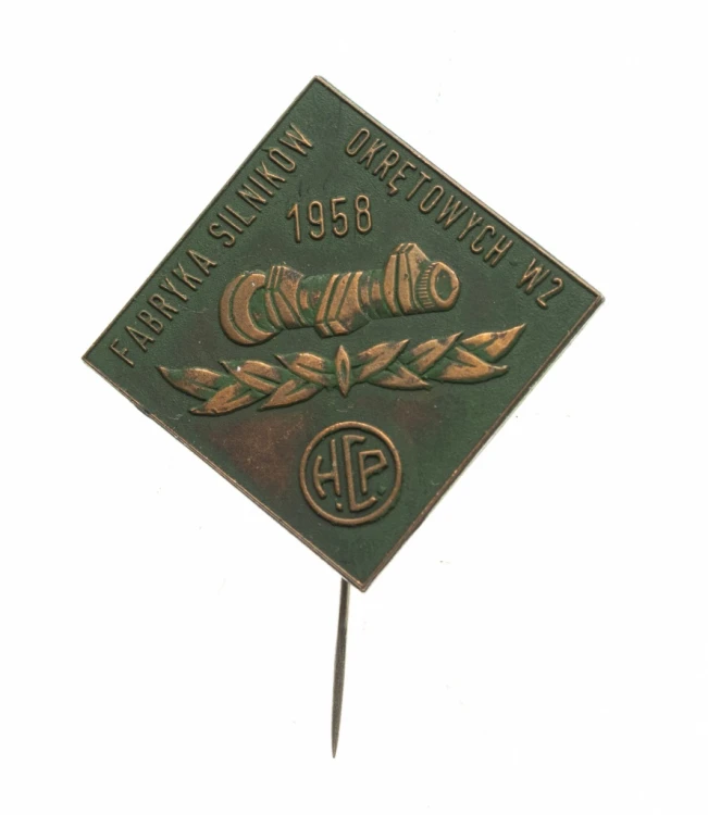 ODZNAKA HCP CEGIELSKI POZNAŃ, FABRYKA SILNIKÓW OKRĘTOWYCH W2 1958