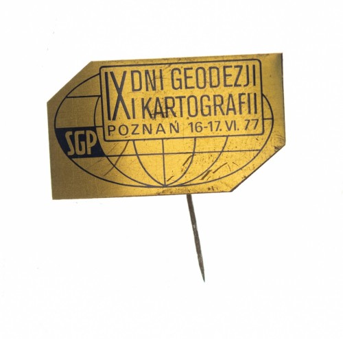 ODZNAKA SGP, IX DNI GEODEZJI I KARTOGRAFII, POZNAŃ 1977