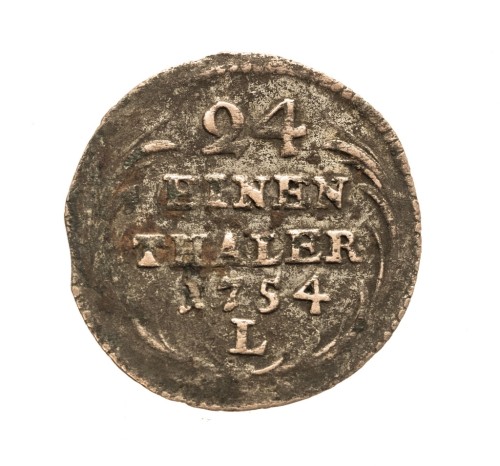 Polska, August III Sas, 1/24 talara 1754 L / E.D.C., Lipsk