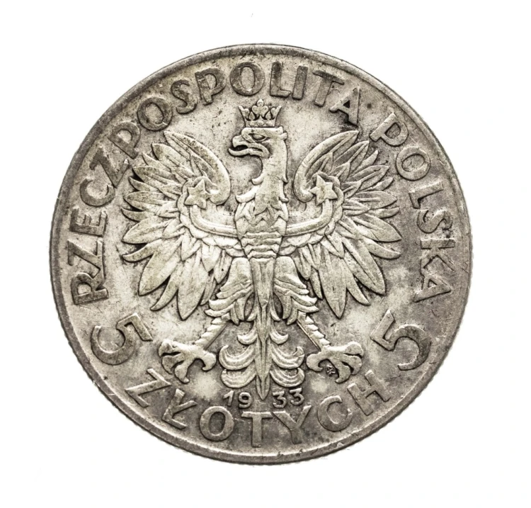 Polska, II Rzeczpospolita, 5 złotych 1933, Kobieta, Warszawa