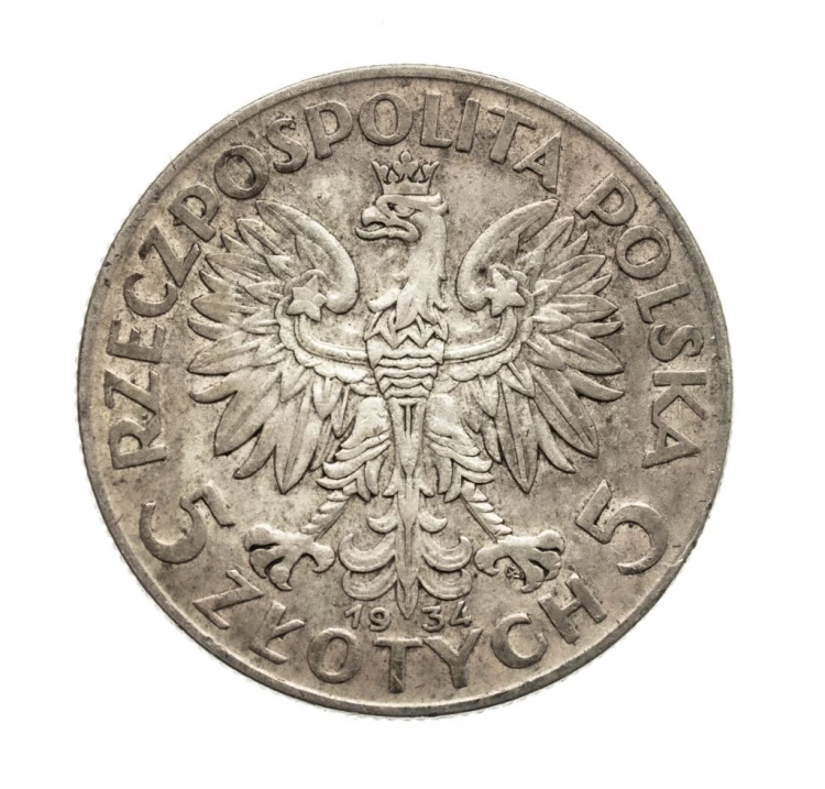 Polska, II Rzeczpospolita, 5 złotych 1934, Kobieta, Warszawa