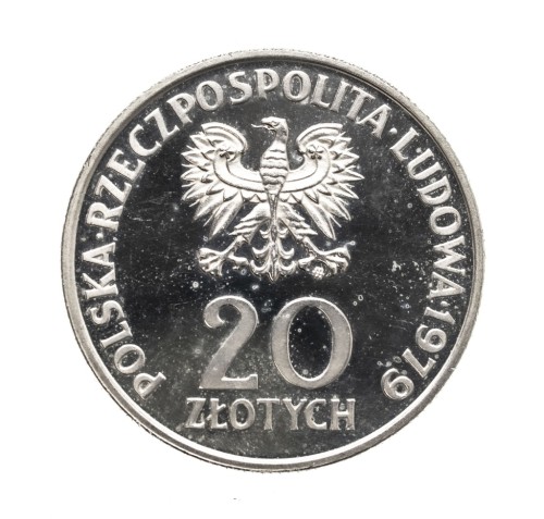 Polska, PRL, 20 złotych 1979, Centrum Zdrowia Dziecka - próba,miedzionikiel