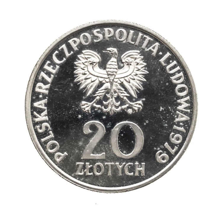 Polska, PRL, 20 złotych 1979, Centrum Zdrowia Dziecka - próba,miedzionikiel