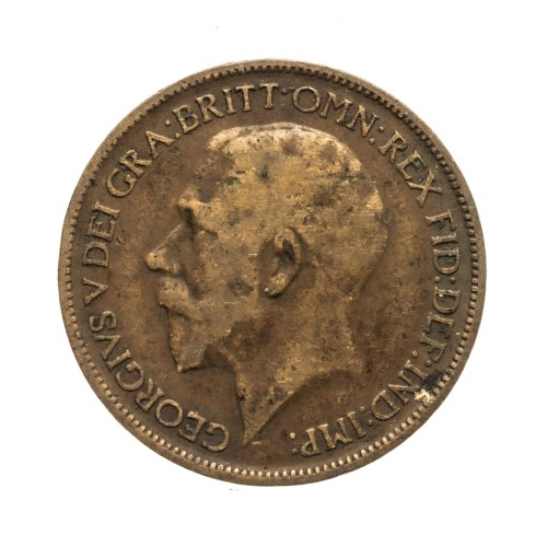 Wielka Brytania, Jerzy V, 1/2 penny, 1920 rok.