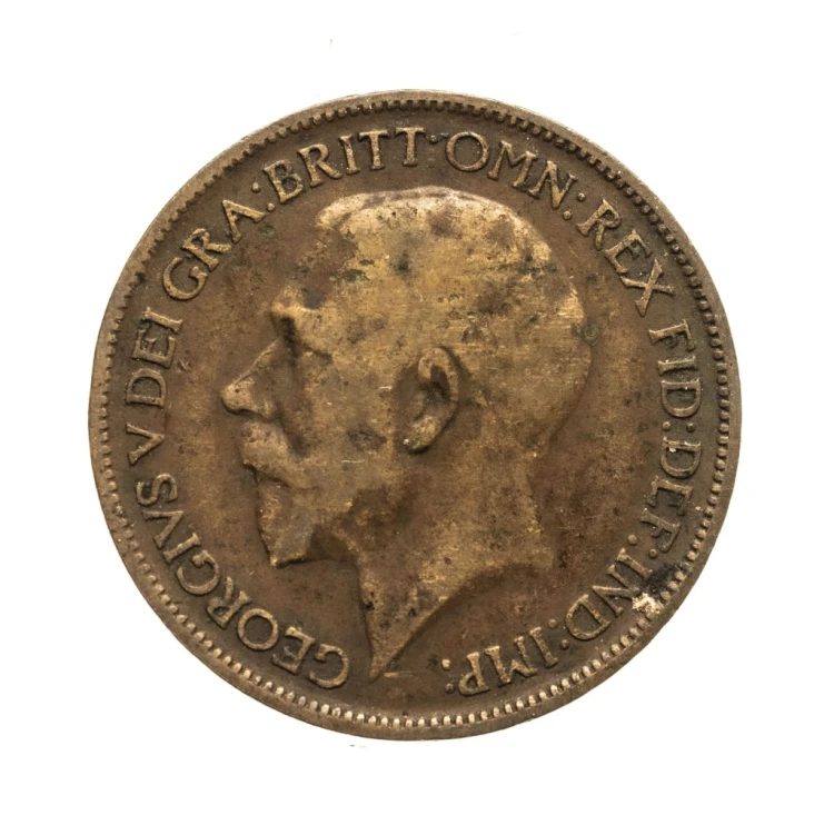 Wielka Brytania, Jerzy V, 1/2 penny, 1920 rok.
