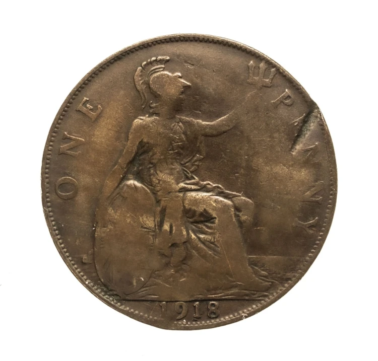 Wielka Brytania, Jerzy V, 1 penny, 1918 rok.