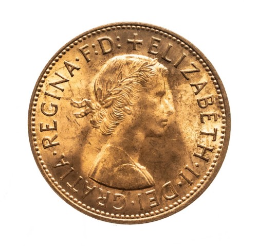 Wielka Brytania, Elżbieta II, 1 pens 1967 rok.
